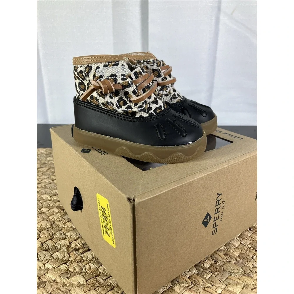 Sperry Quilted Saltwater Duck Boots Animal Multi Sz 1M
